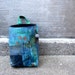 THE SURFER - a handpainted and printed rock climbing chalk bag - ready to ship