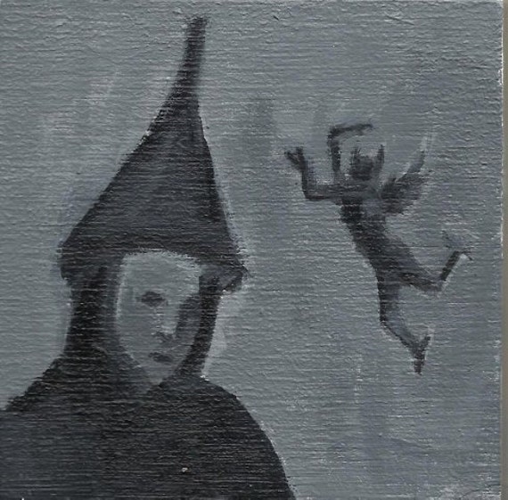 Occult Painting of Man and Demon