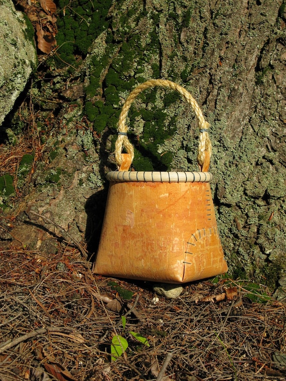 Items similar to Birch Bark Berry Basket on Etsy