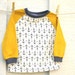 Toddler Boy Shirt, Mustard and Anchors, Hemp and Organic Cotton 12 - 18 months SALE