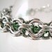 Swarovski Bracelet Chainmail Ernite Green Crystals