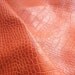 Orange/Aligator Print(12'' x 15 '')Leather Piece /Genuine leather