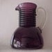Vintage Glassware Purple Pitcher With Attached Crystal Handle - Mid Century