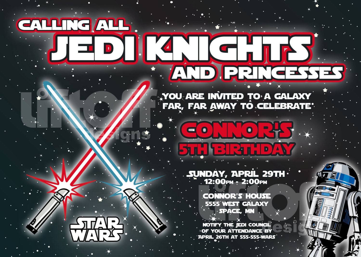 Star Wars Party Invitations Sample Free 7