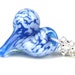 Christmas gift, holiday gift, stocking stuffer, Blue Lampwork Heart Necklace