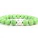 Lime Green Gemstone and Sterling Silver Stacking Bracelet: Orlando