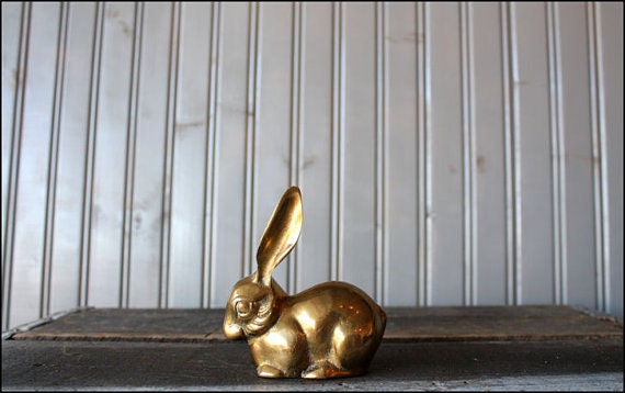 Brass Bunny Rabbit Solid Brass By Foxandforage On Etsy