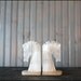 RESERVED // Horse Head Bookends // Alabaster Marble
