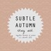 Subtle Autumn - etsy banner & avatar set