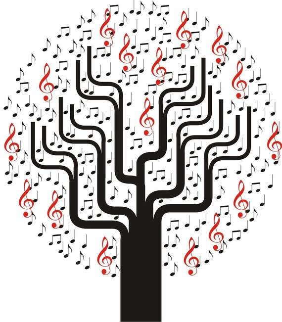 Music Tree Vinyl Decal Wall Sticker Wall Tattoo