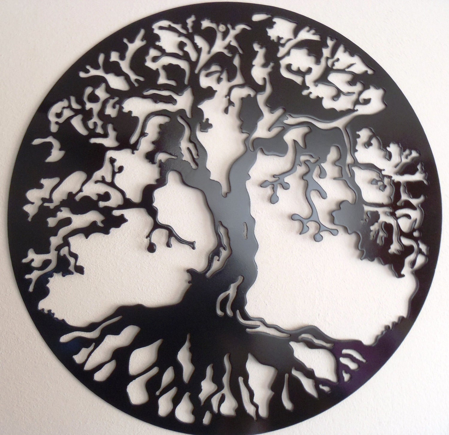 Tree Of Life Wall decor Metal Art BLACK