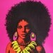 Original Vintage 1970 "War Queen" Mature Blacklight Poster