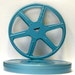 Vintage Blue Metal 16 mm Film Canister with Reel