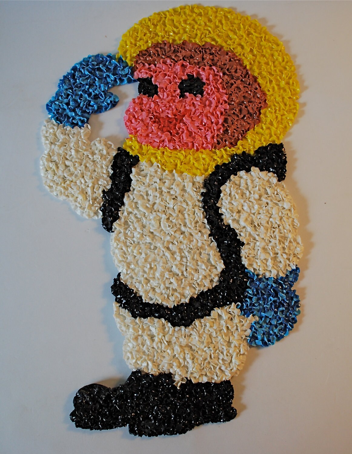 Spaceman Melted Plastic Popcorn Wall Art