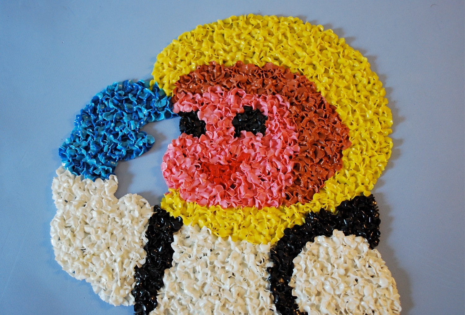 Spaceman Melted Plastic Popcorn Wall Art