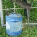 Vintage camp primitive kerosene can Cobalt blue