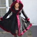 RESERVED....black berries are soooo sexy....earth friendly elf coat ,patchwork,pixie hood,upcycled sweater coat