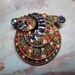 Art Deco Rhinestone Dress Clip Fur Clip Multi Colored Glass Rhinestones Pot Metal Vintage 1930s Jewelry