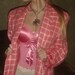 Halloween costume plus sz 12/14 Sweet 1980s Strawberry Souffle Vintage Bustier Lingerie/Rare Size