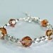 Swarovski Crystal Bead Bracelet Honey Orange Glamour Elegant OOAK Bracelet