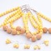 RESERVED/ CUSTOM ORDER Set of Yellow beaded lava&marble necklaces / earrings