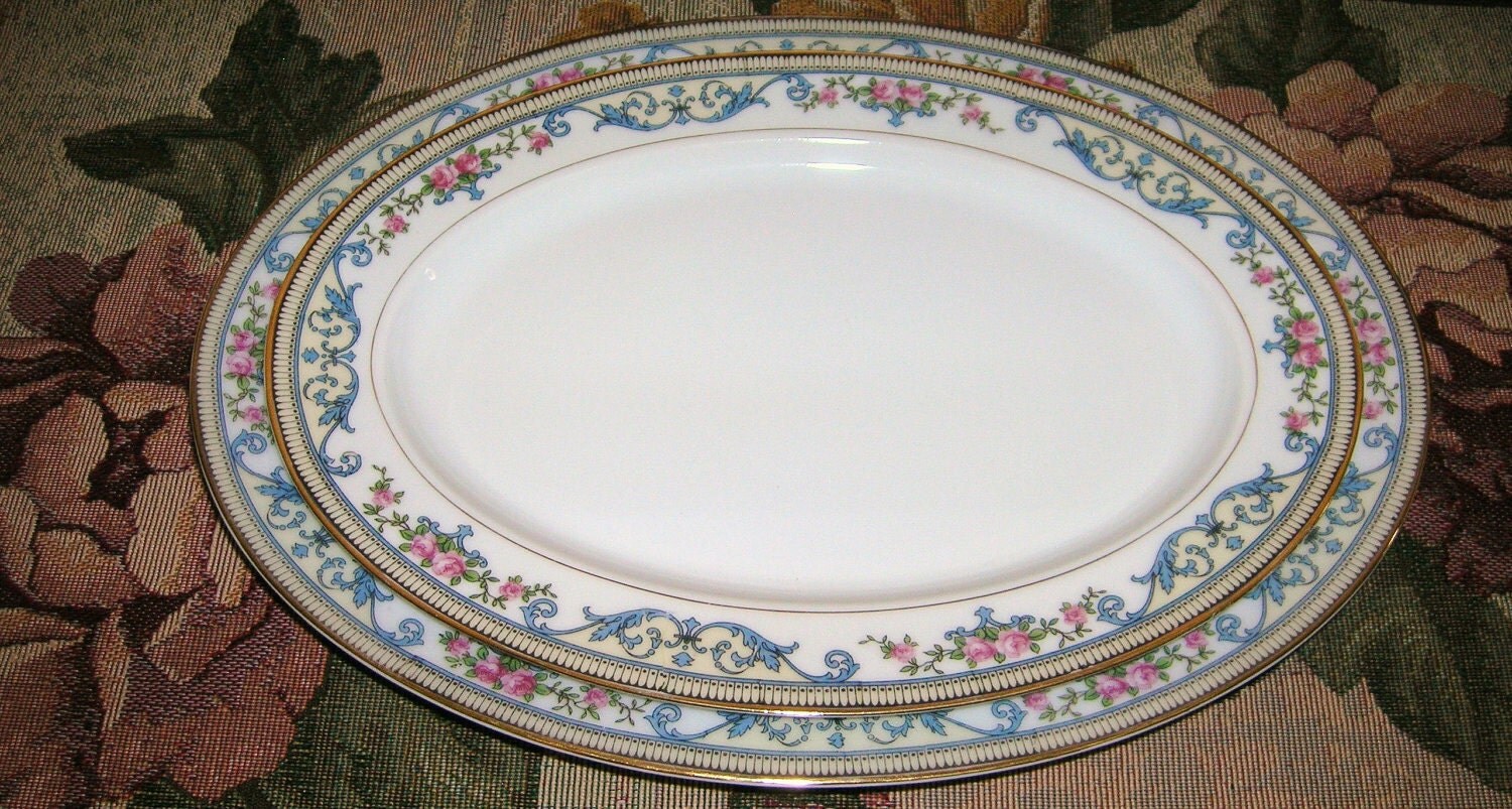 Vintage Noritake Fine Porcelain China Chanlake Pattern 2 Oval