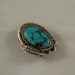RESERVED Vintage Navajo Turquoise & Sterling Silver Bennett Bolo Pendant Slide