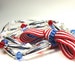 Red White and Blue Bracelet Flag Set Swarovski Crystals