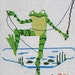 Rare Vintage 1980 THE FROGS Of Dave Garlick By Banar Designs Presents - Counted Cross Stitch Pattern Chart
