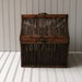 vintage wicker storage box