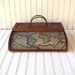 vintage old world map wooden desk organizer and letter holder