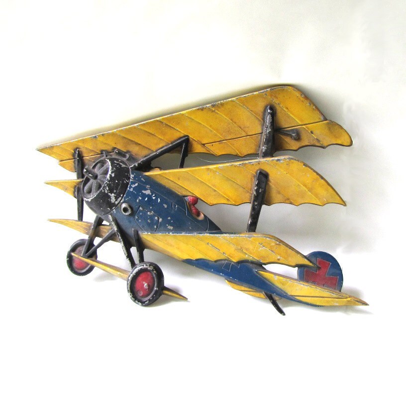 Vintage Cast Iron Airplane Sexton 1960s Wall Hanging