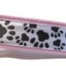 Pink w/ Black Paw Prints Key Fob Wrislet Keychain Easter Basket Gift