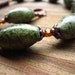 SALE - Russian Serpentine & Antique Copper Necklace: Autumn Moss - OOAK