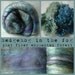 Phat batt locks HEDGEHOG in the FOG Enchanted Forest - 5oz art batt and wensleydale locks