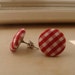 Red Gingham Fabric Earrings