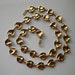 1980's Anne Dick Golden Bronze Organic Necklace Ceti Lost Wax Casting