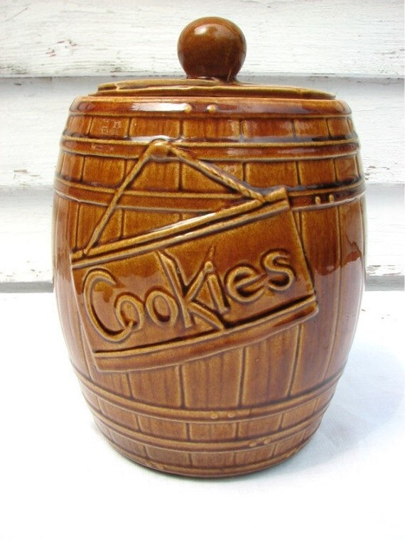 Items Similar To Vintage Cookie Jar McCoy Barrel Style 50s 60s On Etsy