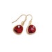 Dangle earrings - cherry crystal dangle earrings with gold wires