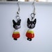 Candy Corn Cat Earrings 2