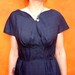 SALE Vintage SOPHISTICATED 50s 60s Navy Blue Wiggle DRESS