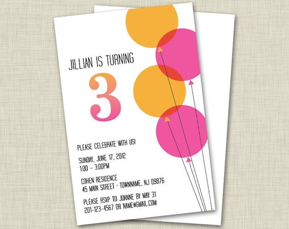 Custom Balloon Invitations 10