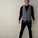Mens Blue-Gray Vest, Large