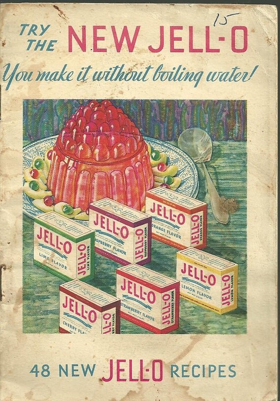 1932 Vintage Cookbook Jello Advertising Cook Book General