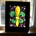Fleur De Lis Stained Glass Mosaic Mardi Gras Colors