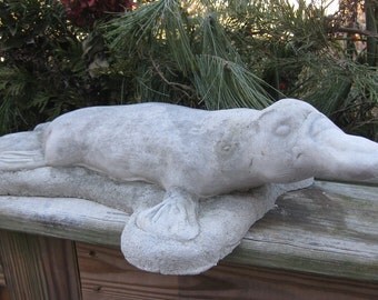 Concrete Manatee Statue