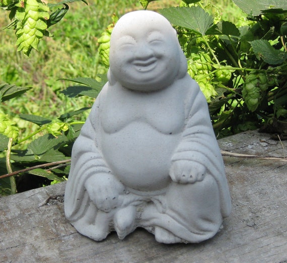 Buddha Concrete Statue small 5.5 by springhillstudio on Etsy