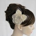 Weddings Hair Flower Ivory Cream Bridal Head Piece. Handmade. Unique Design