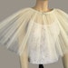 Tutu bridal capelet - ivory tulle ruffled shrug, retro style, two layers, OOAK, handmade
