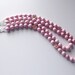 Multi Strand Necklace, Pink Riverstone and Rhodonite Necklace, Gemstone Necklace, Gifts for Her, Gifts for Mom, Silver, Betty